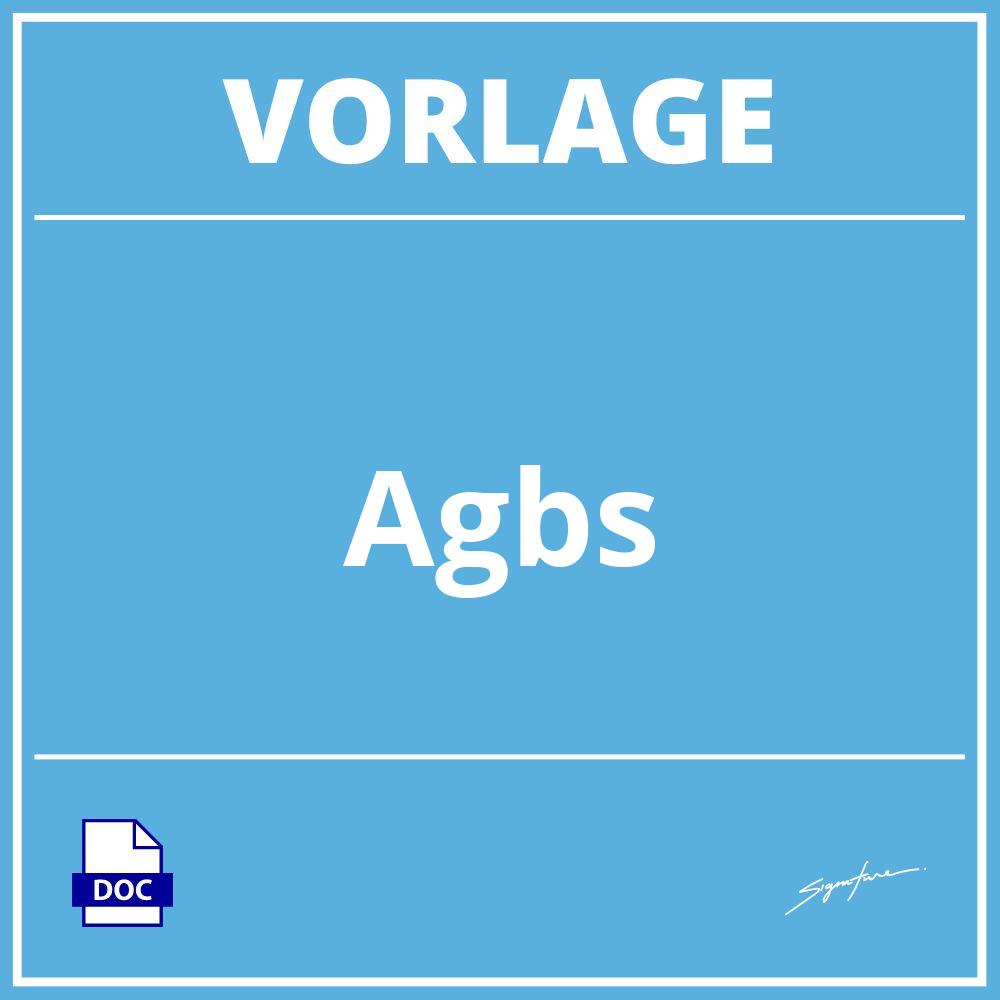 Agbs Vorlage