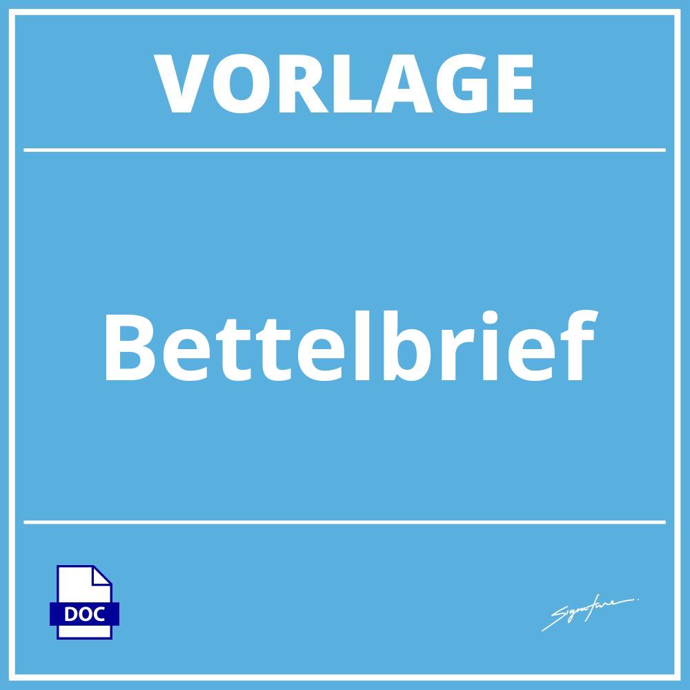 Bettelbrief Vorlage