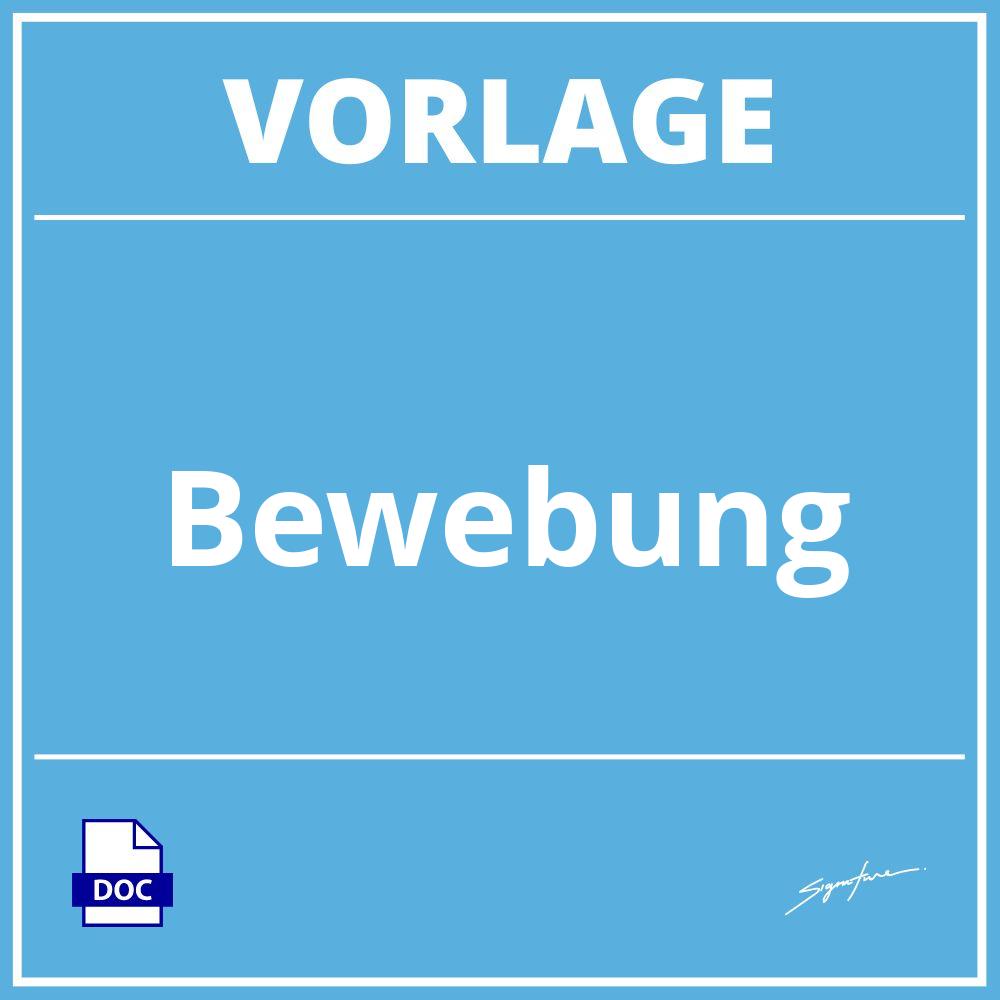 Bewebung Vorlage