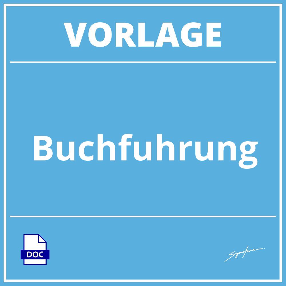 Buchführung Vorlage