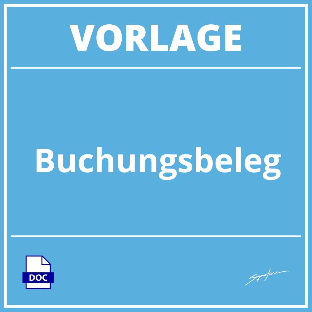 Buchungsbeleg Vorlage