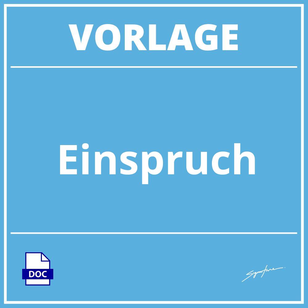 Einspruch Vorlage