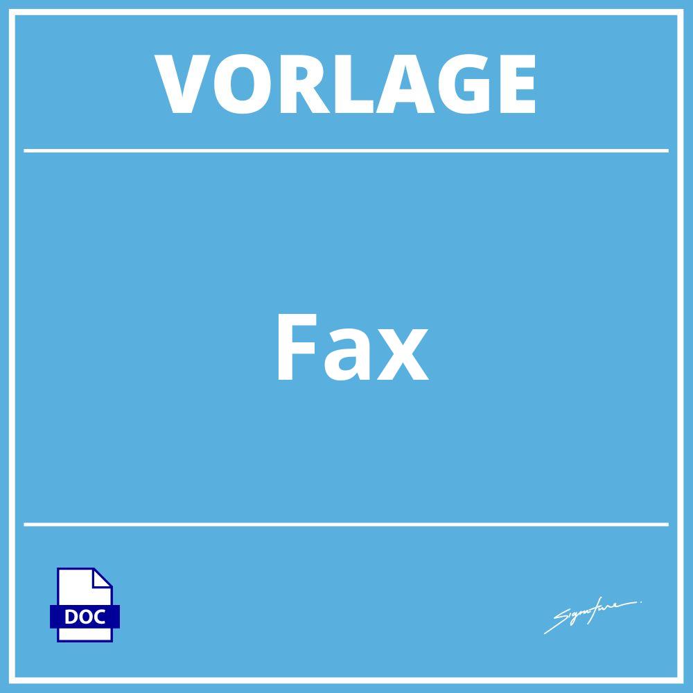 Fax Vorlage