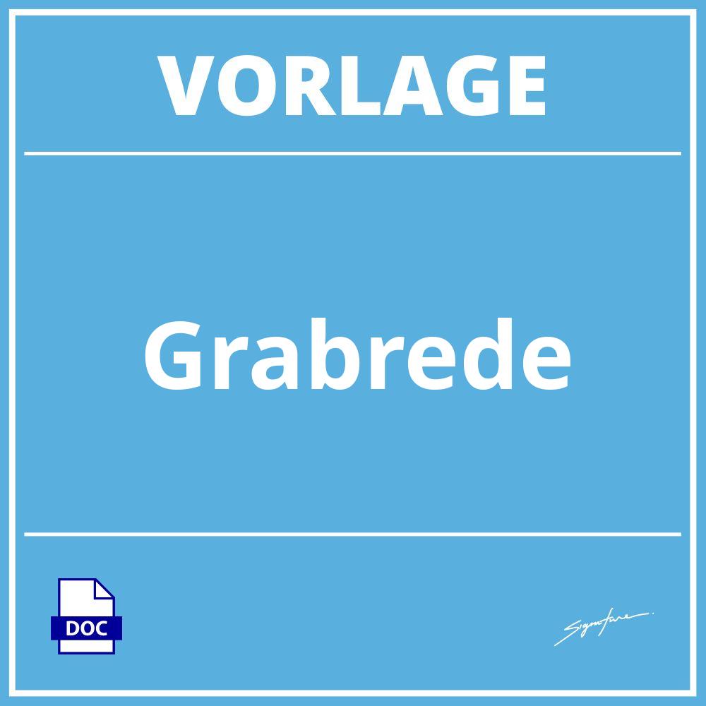 Grabrede Vorlage