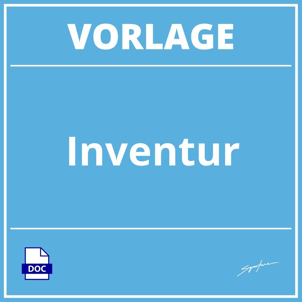 Inventur Vorlage