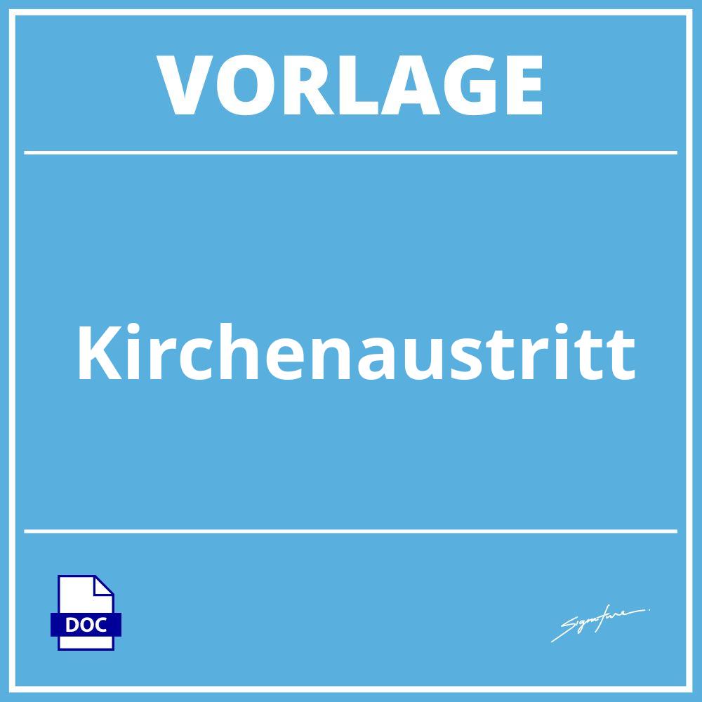 Kirchenaustritt Vorlage