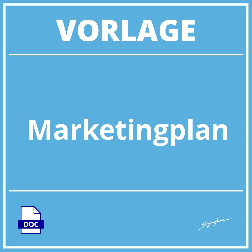 Marketingplan Vorlage