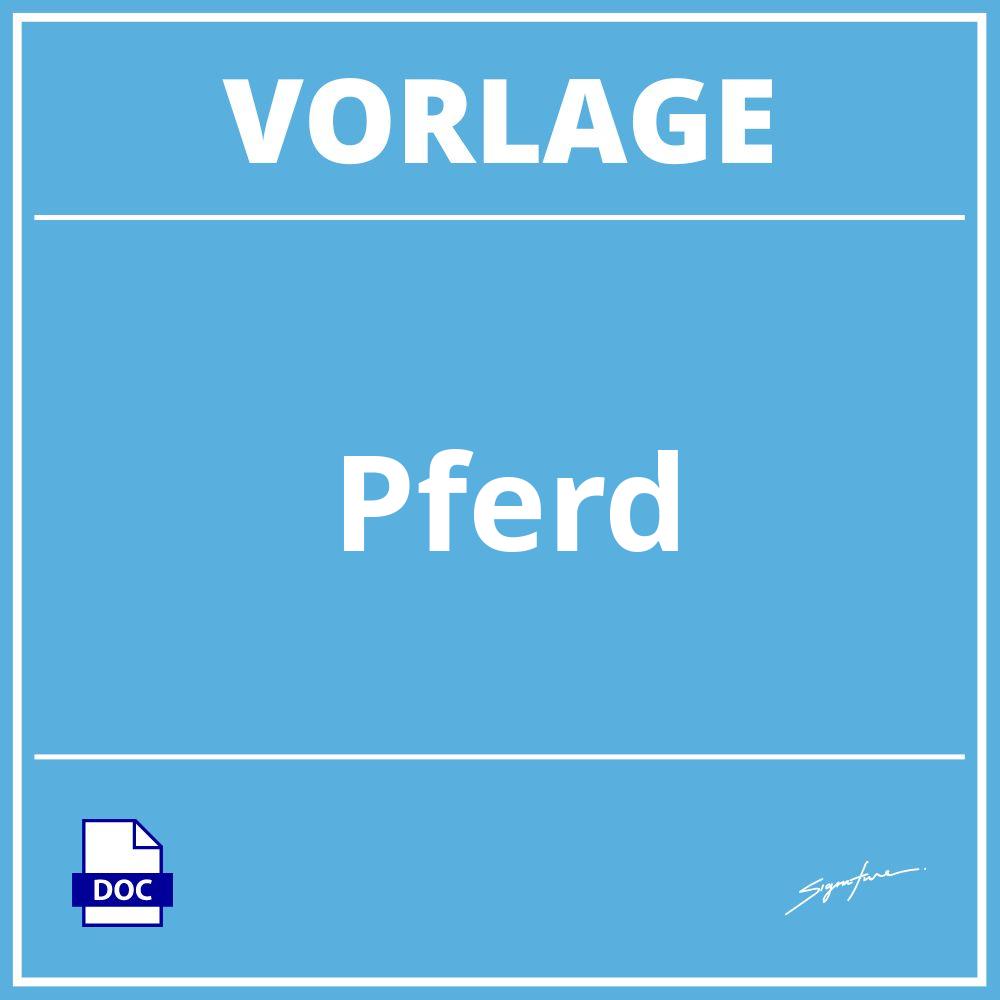 Pferd Vorlage