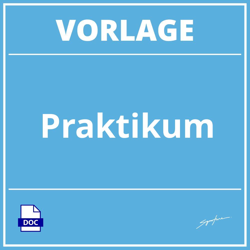 Praktikum Vorlage