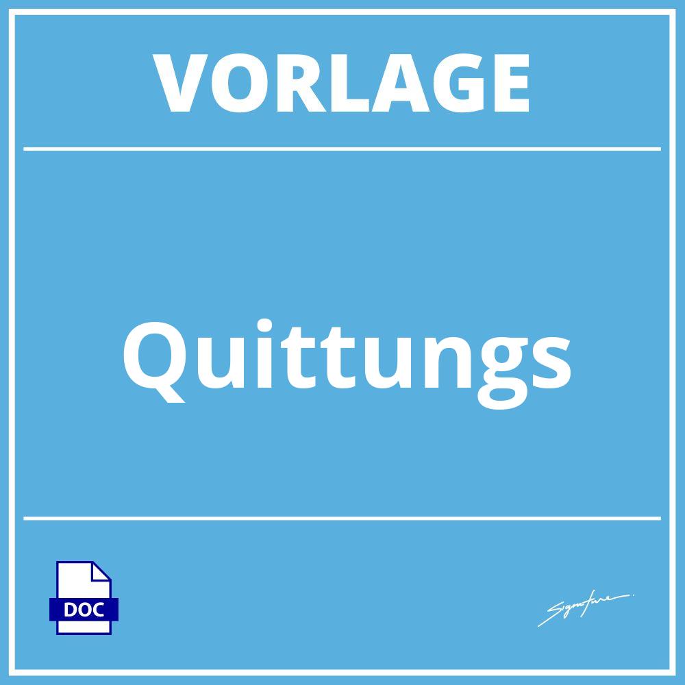 Quittungs Vorlage