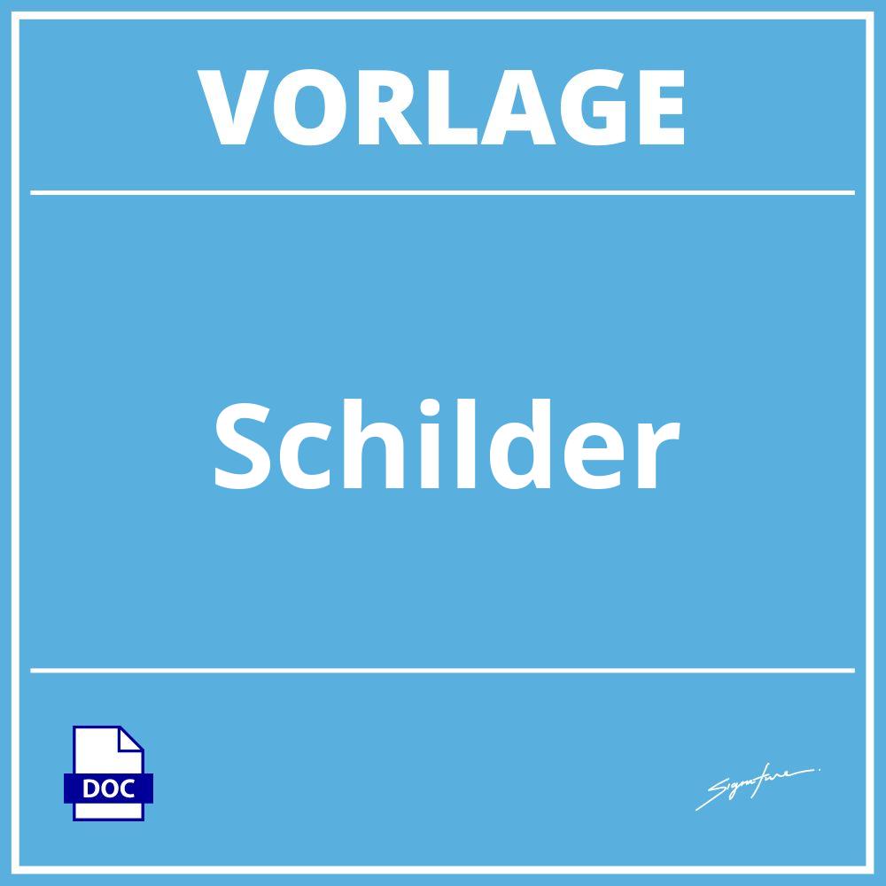 Schilder Vorlage