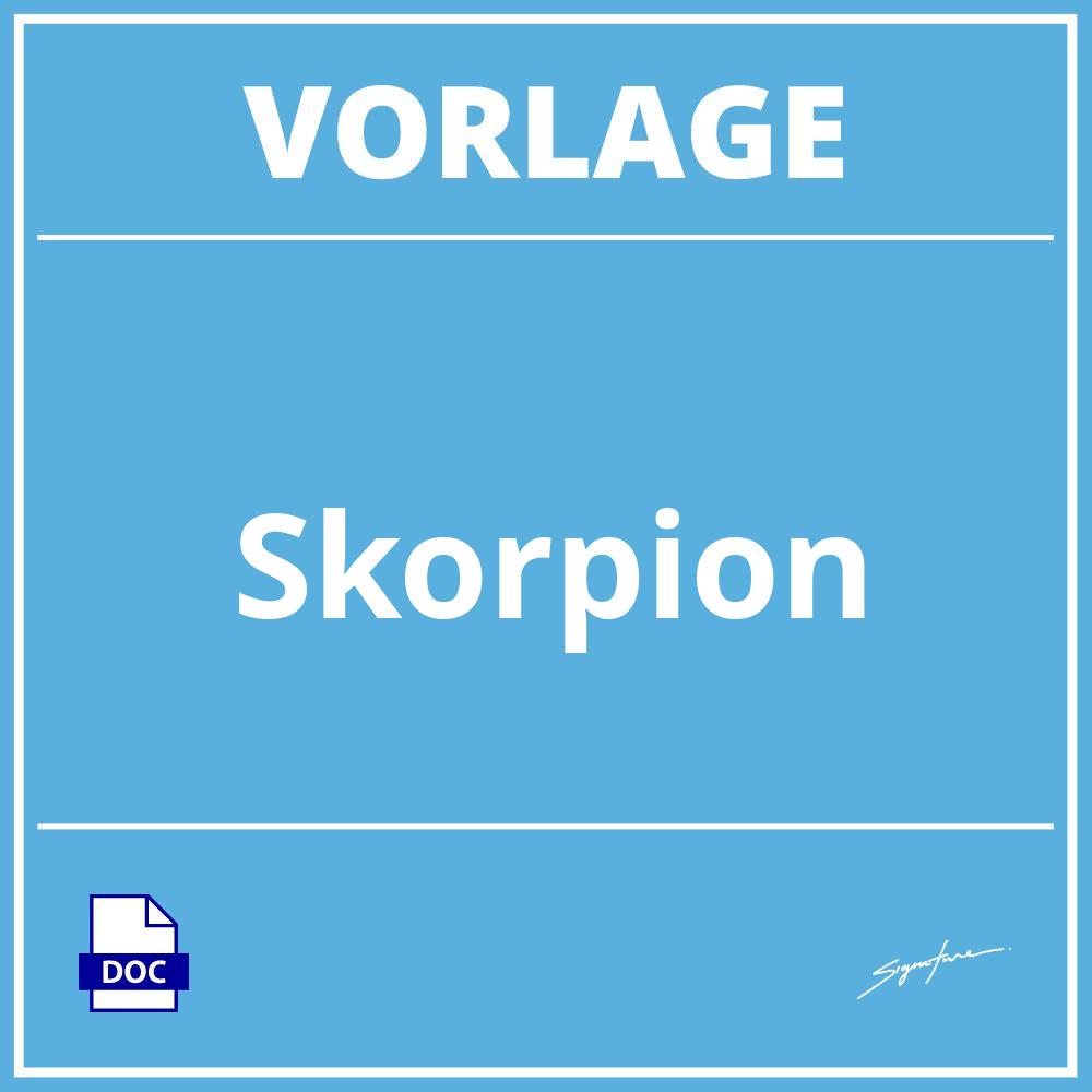 Skorpion Vorlage