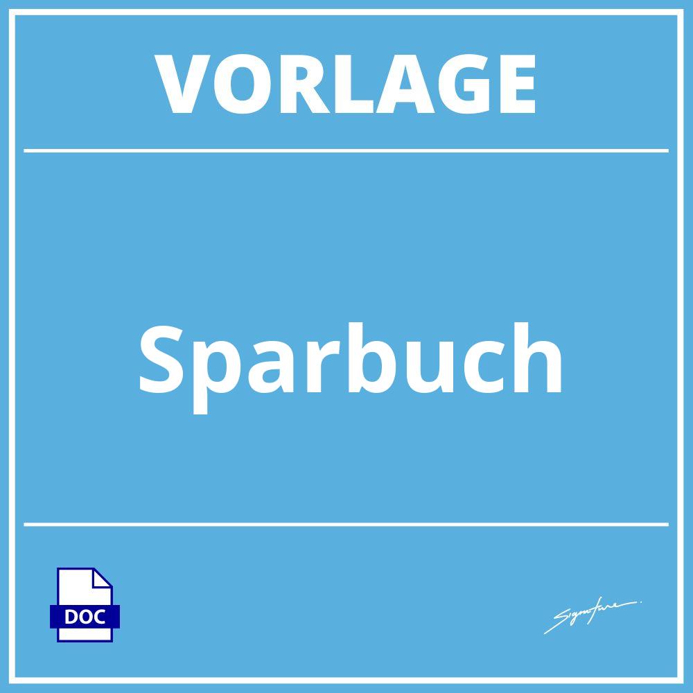 Sparbuch Vorlage