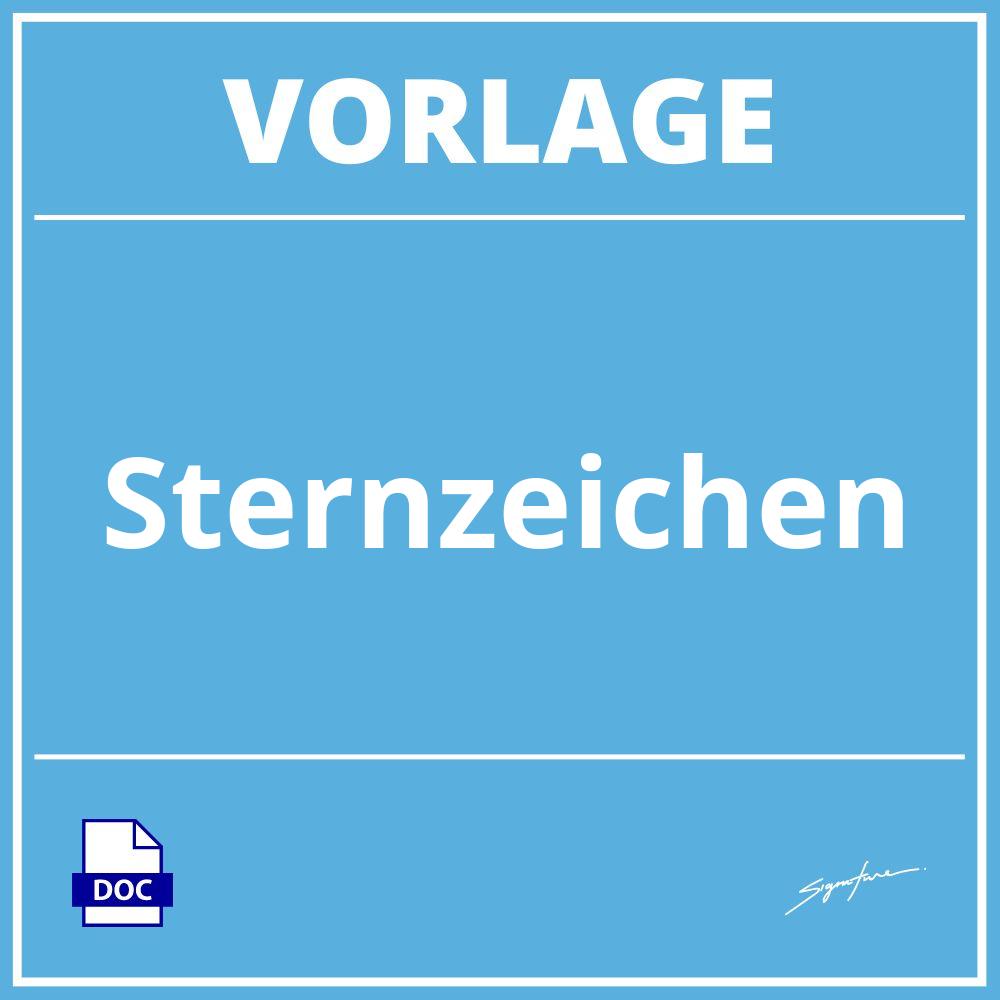 Sternzeichen Vorlage