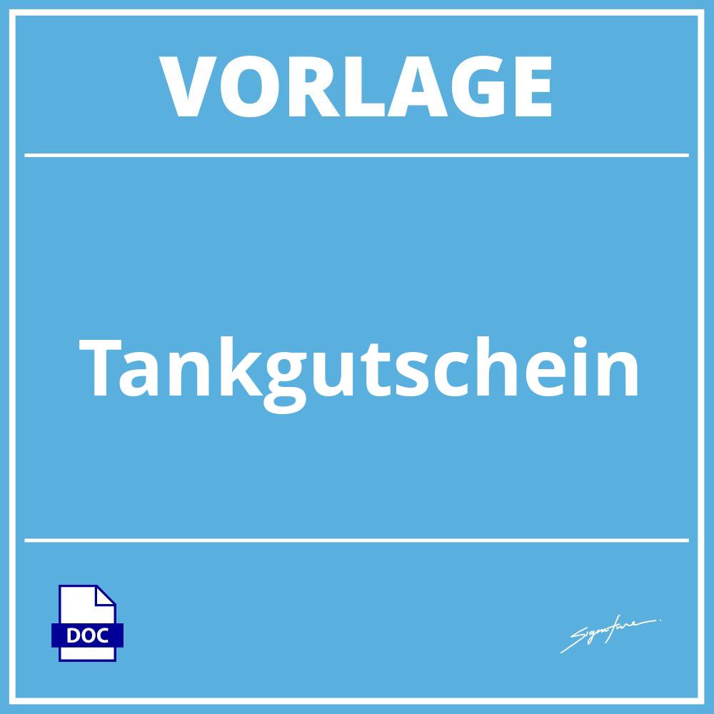 Tankgutschein Vorlage