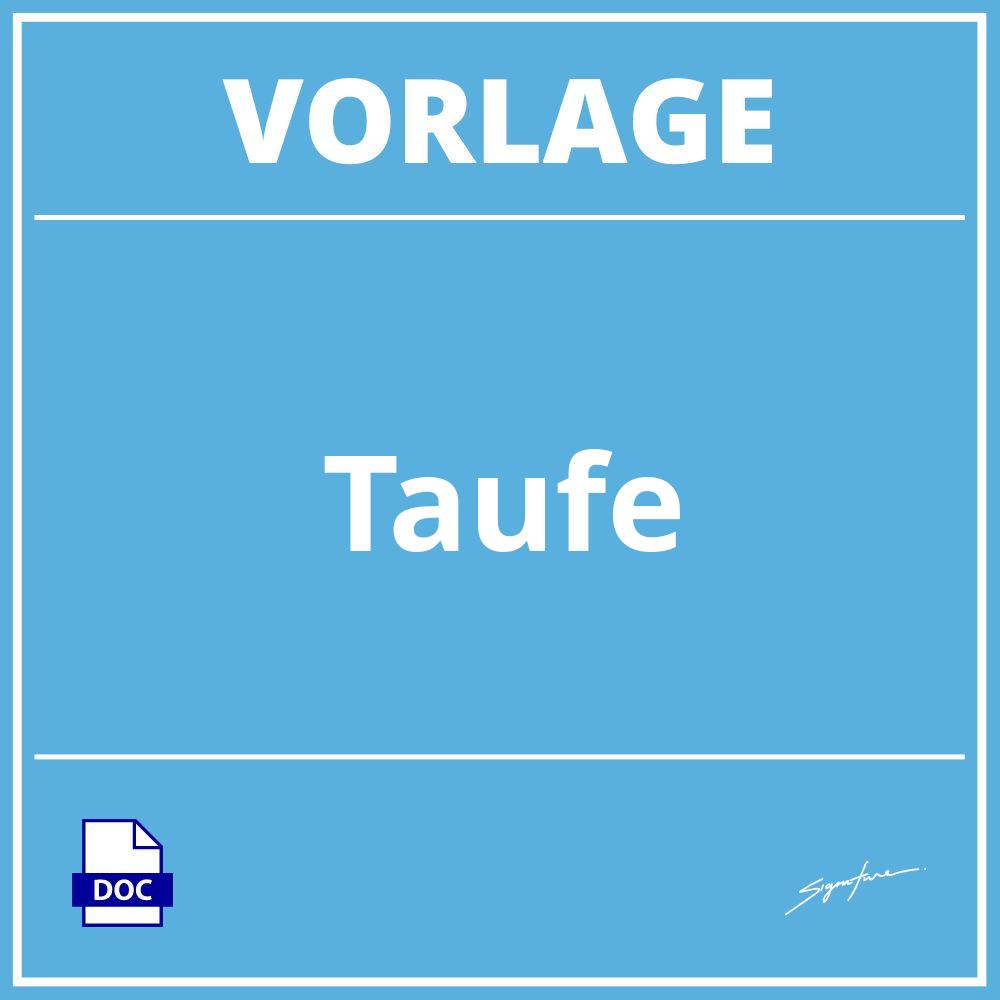 Taufe Vorlage