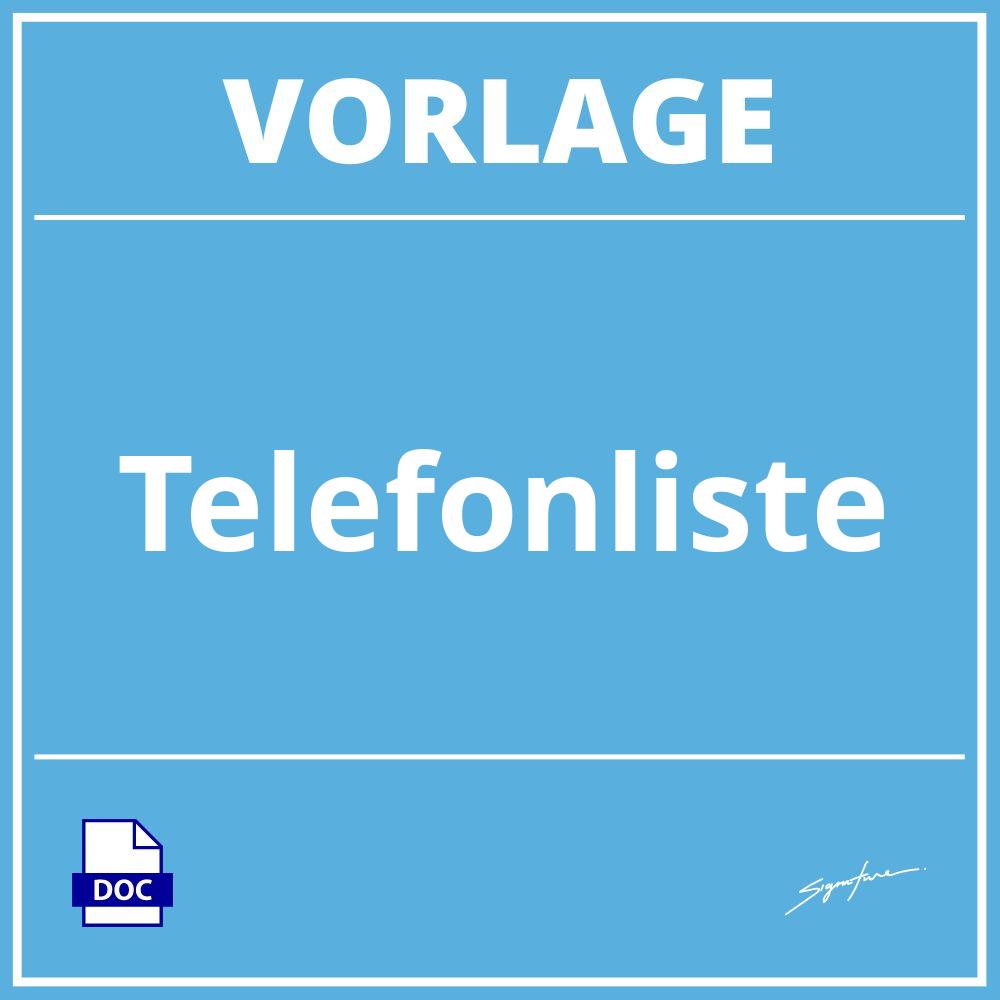 Telefonliste Vorlage Word Pdf Wie Schreibe Ich 