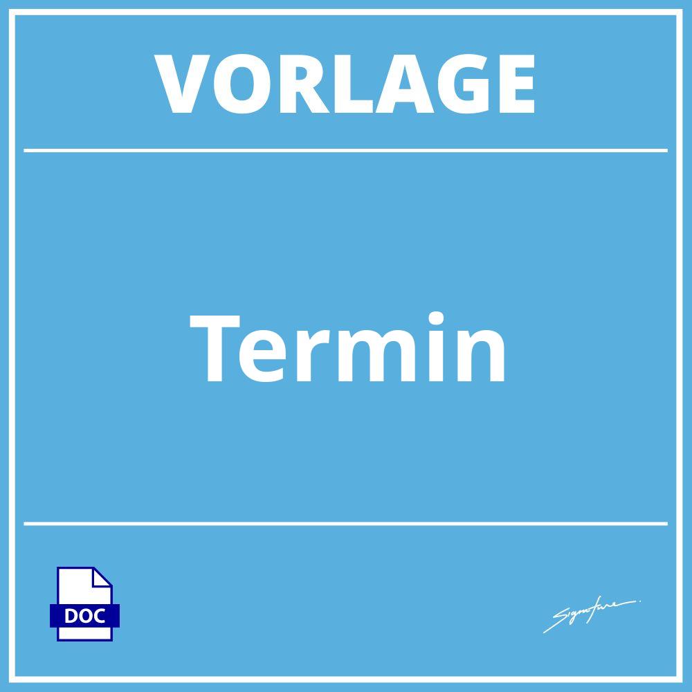 Termin Vorlage