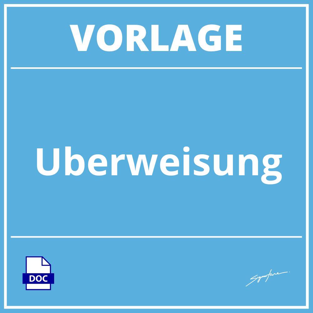 Überweisung Vorlage