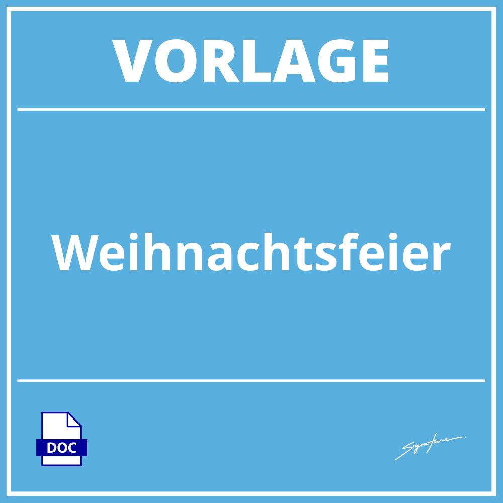 Weihnachtsfeier Vorlage