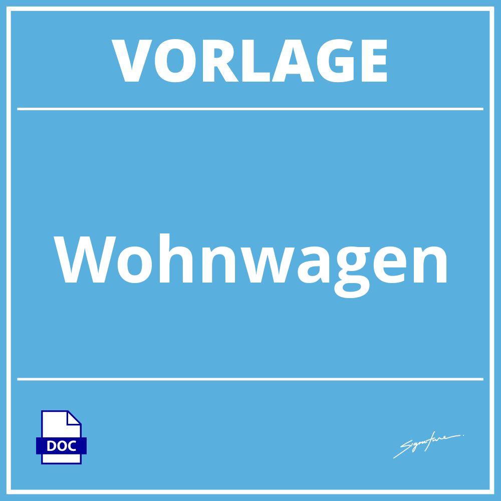 Wohnwagen Vorlage