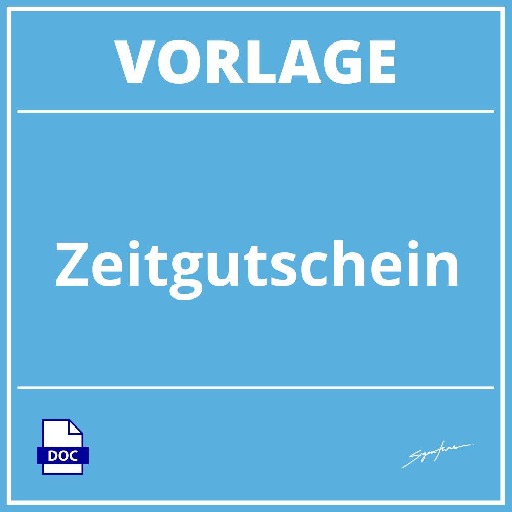 Zeitgutschein Vorlage